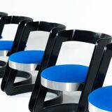 Set of 6 Chairs by Willy Rizzo for Mario Sabot, Italy, 1970s - New Upholstery