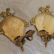 Pair Of Mid Century Swedish Brass Sconces