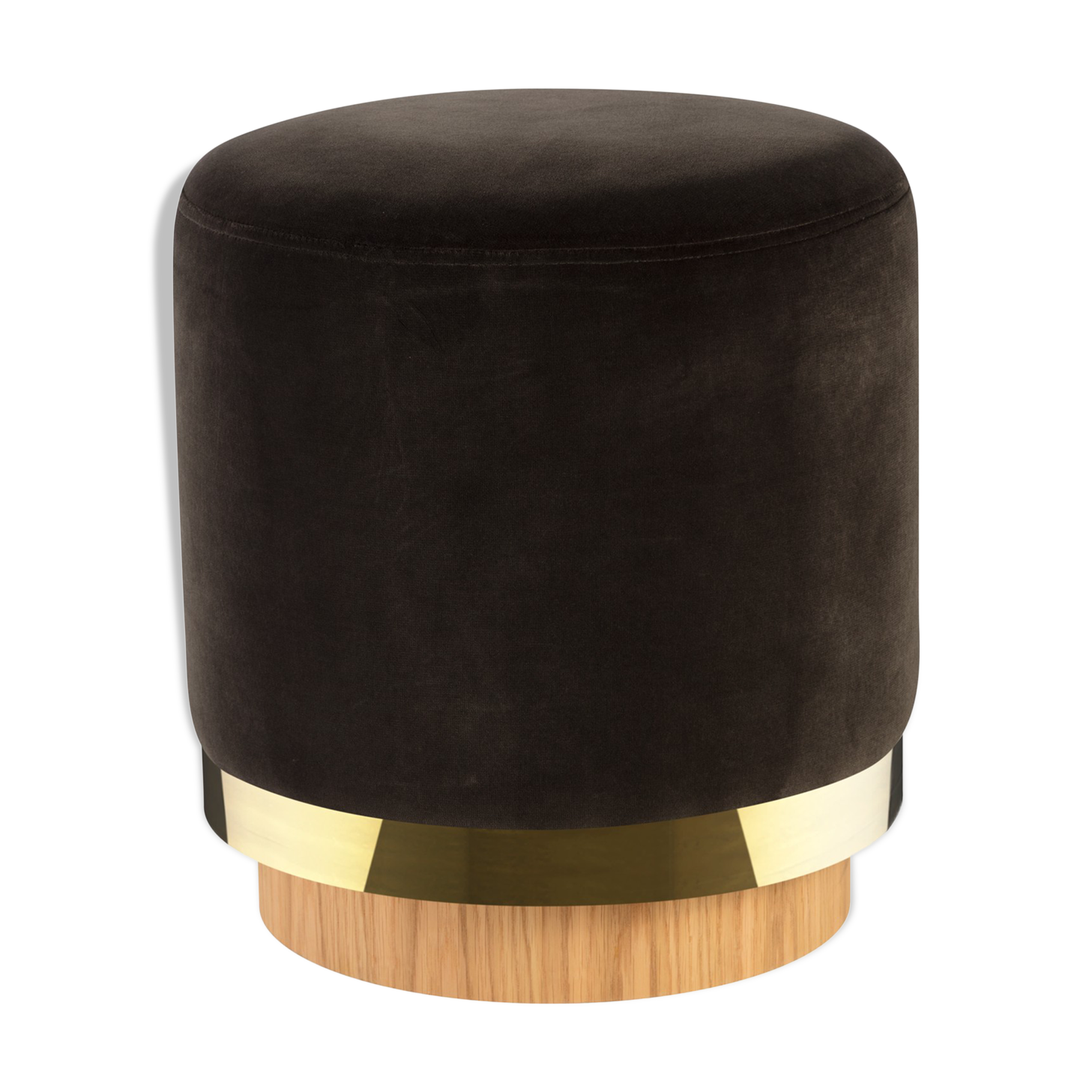 Stool velours gris Red Edition