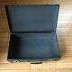 Lot of two suitcases made of vintage green cardboard and chocolate