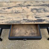 Old black wooden farmtable
