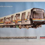Industrial poster "Caracas Metro" Alsthom, 80s, 60 x 80 cm