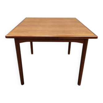 Vintage Danish Square Extendable Teak Dining Table