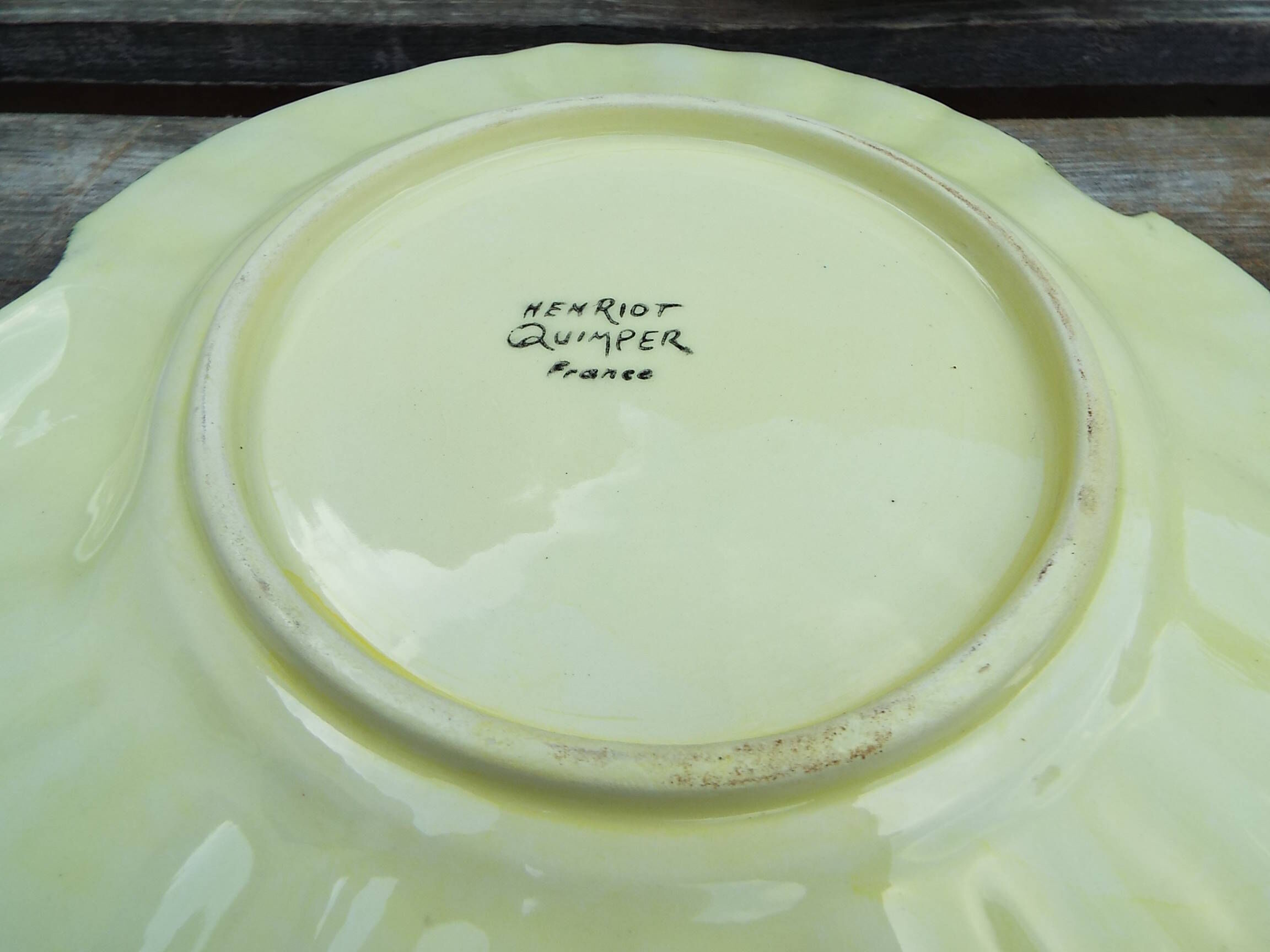 Set of 6 plates Quimper Henriot