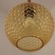 French Vintage Retro Ceiling Light (1960s/70s) Amber Bubble Glass Shade 5115