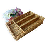 Wicker cutlery pickup, cutlery storage