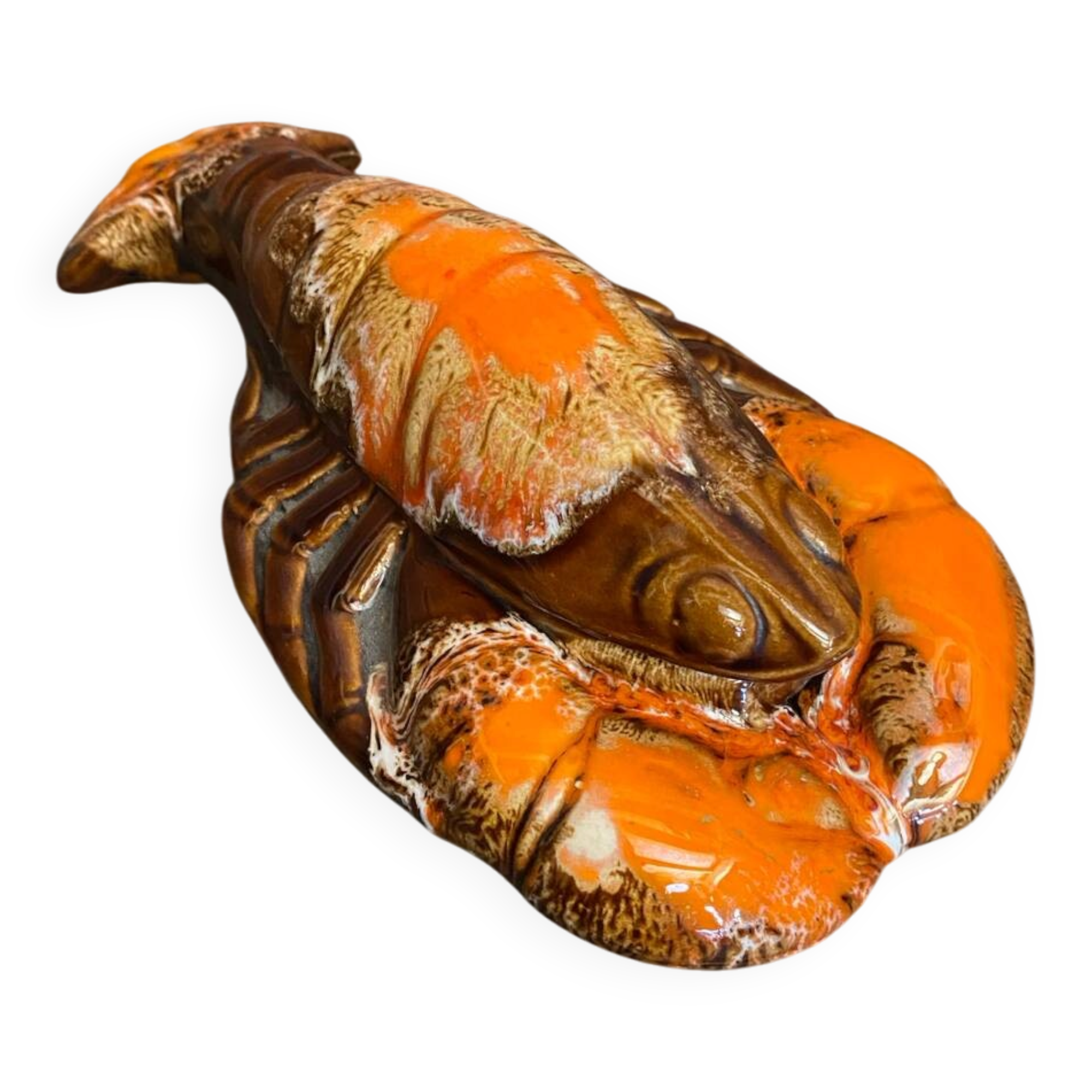 Vintage Polychrome Ceramic Lobster from VALLAURIS, France #D856