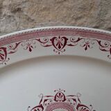 Old oval serving dish, Amiral Creil and Montereau Terre de Fer model