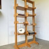 Bookcase on solid beech legs from the 80s