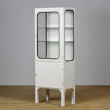 Vintage Iron And Glass Medical Cabinet, 1970s