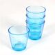 Set of 4 Iittala / Kaj Franck 'Kartio' drinking glasses / 'glacier blue' / Mid Century Modern design / Finland
