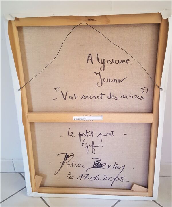 « Le Petit Pont », huile sur toile signée P. Berton