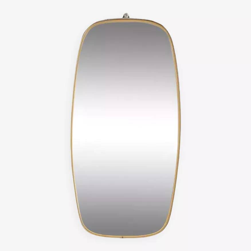 Rear view mirror and free form from the 50s - 60s on chrome frame