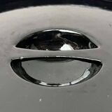 Black enamelled cast iron pot with a teak handle in mid-century style by Timo Sarpaneva for Rosenlew of Finland, 1960s.