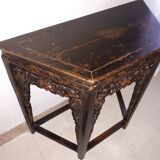 Ancienne console chinoise en bois laqué, chine dynastie qing