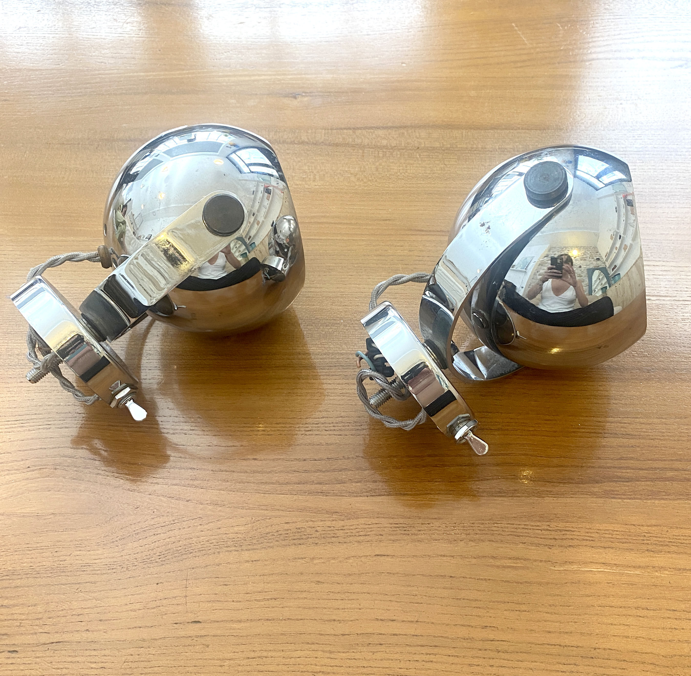 Pair of Space Age wall lamps