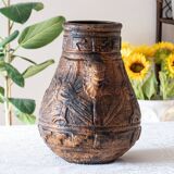 Huge XXL Aztec vase from Jasba 1960
