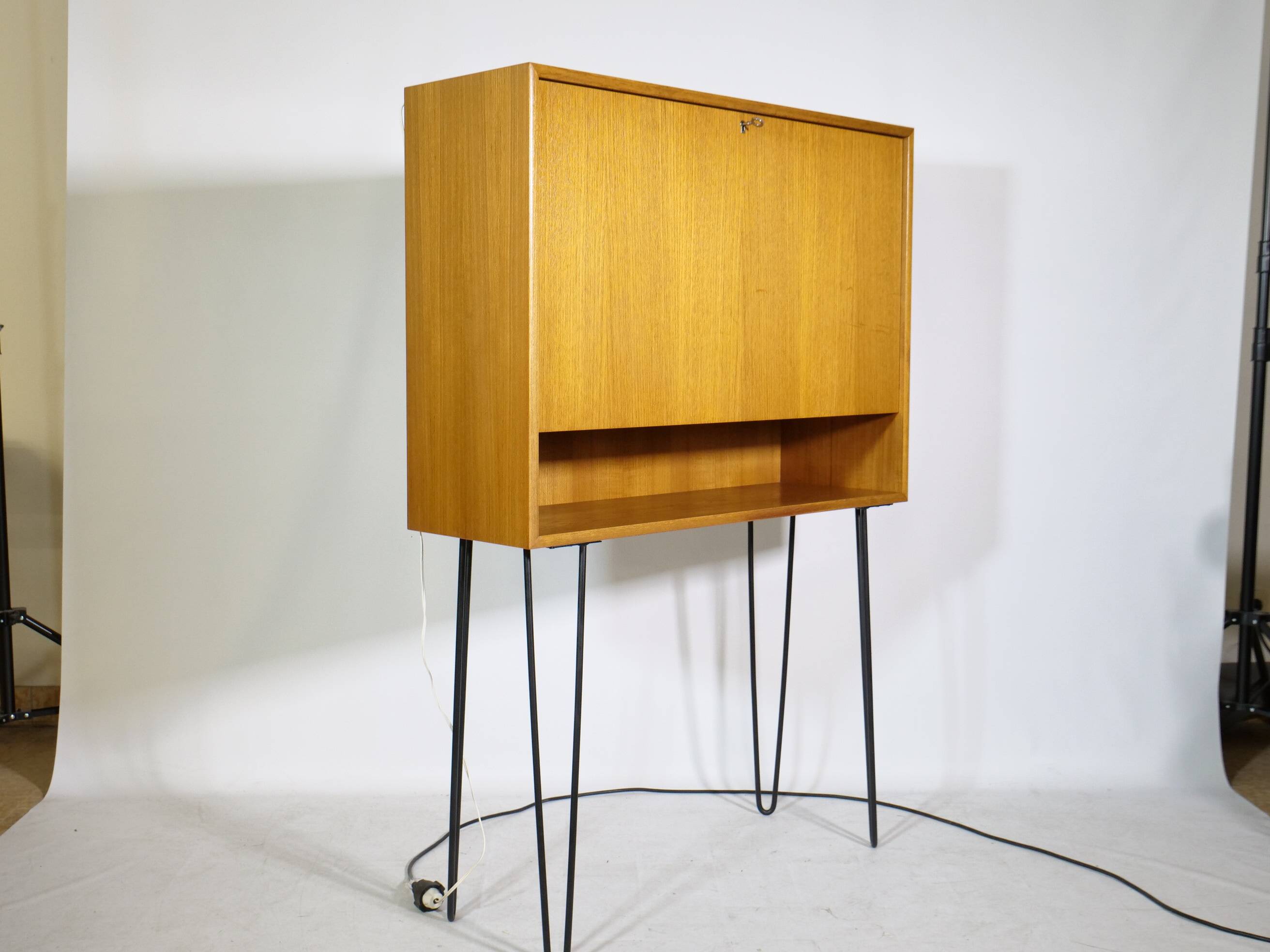 Teak secretary highboard from WK Möbel, 1960s