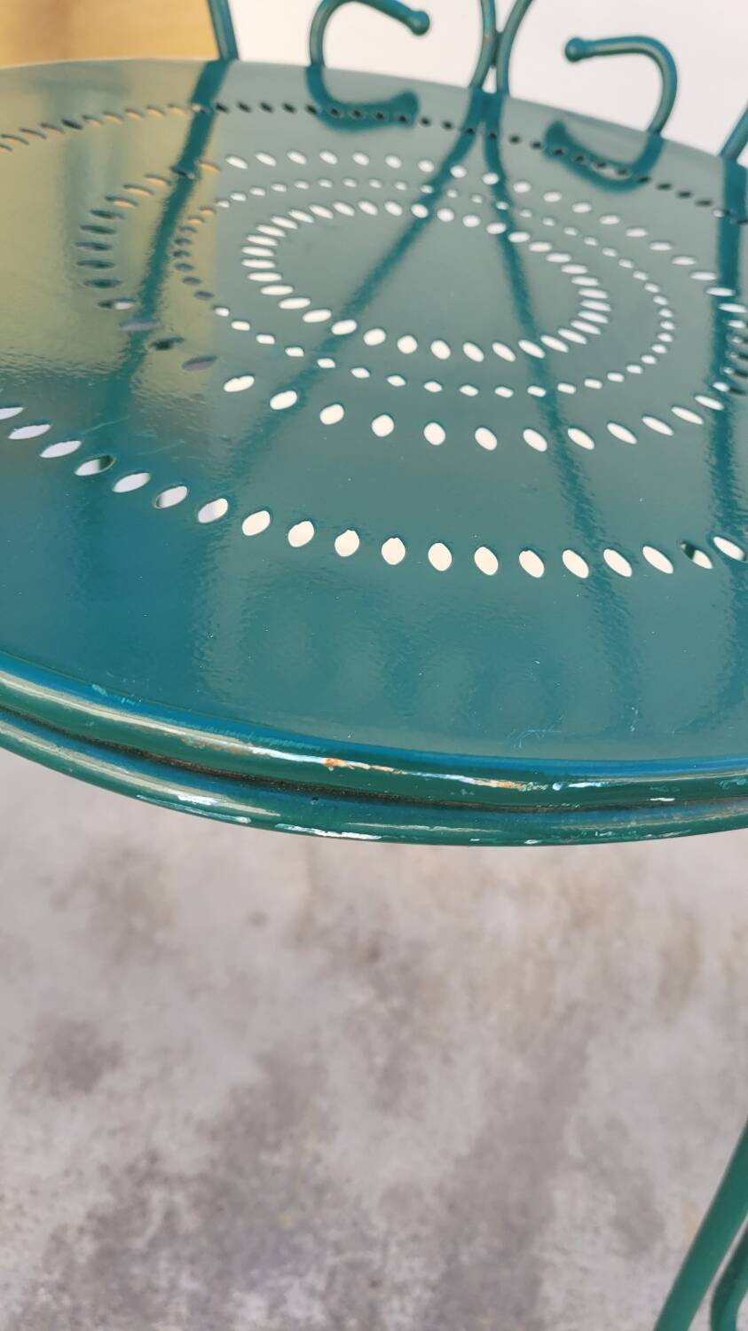 Série de 4 fauteuils de Jardin Fermob en fer ancien