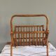 Vintage rattan magazine newspaper holder