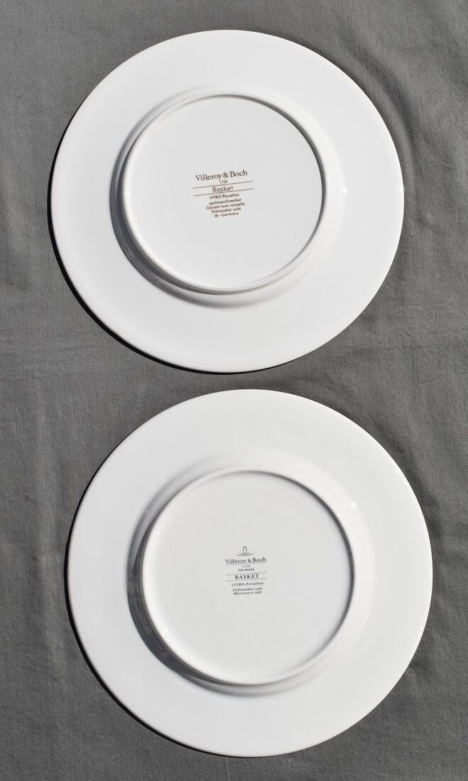 6 flat plates Villeroy & Boch basket model