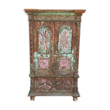 Ancienne armoire en bois - 2 portes et 1 tiroir