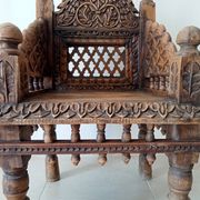 Antique Pidha Armchair from Rajasthan, 19th Century in Rosewood