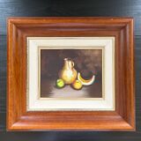 Tableau nature morte pichet et fruits