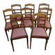 superb series of 8 Empire/Restoration style chairs in solid cherry wood