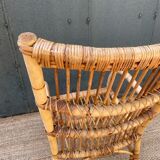 Vintage rattan armchair