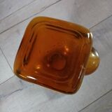 Vintage amber glass carafe