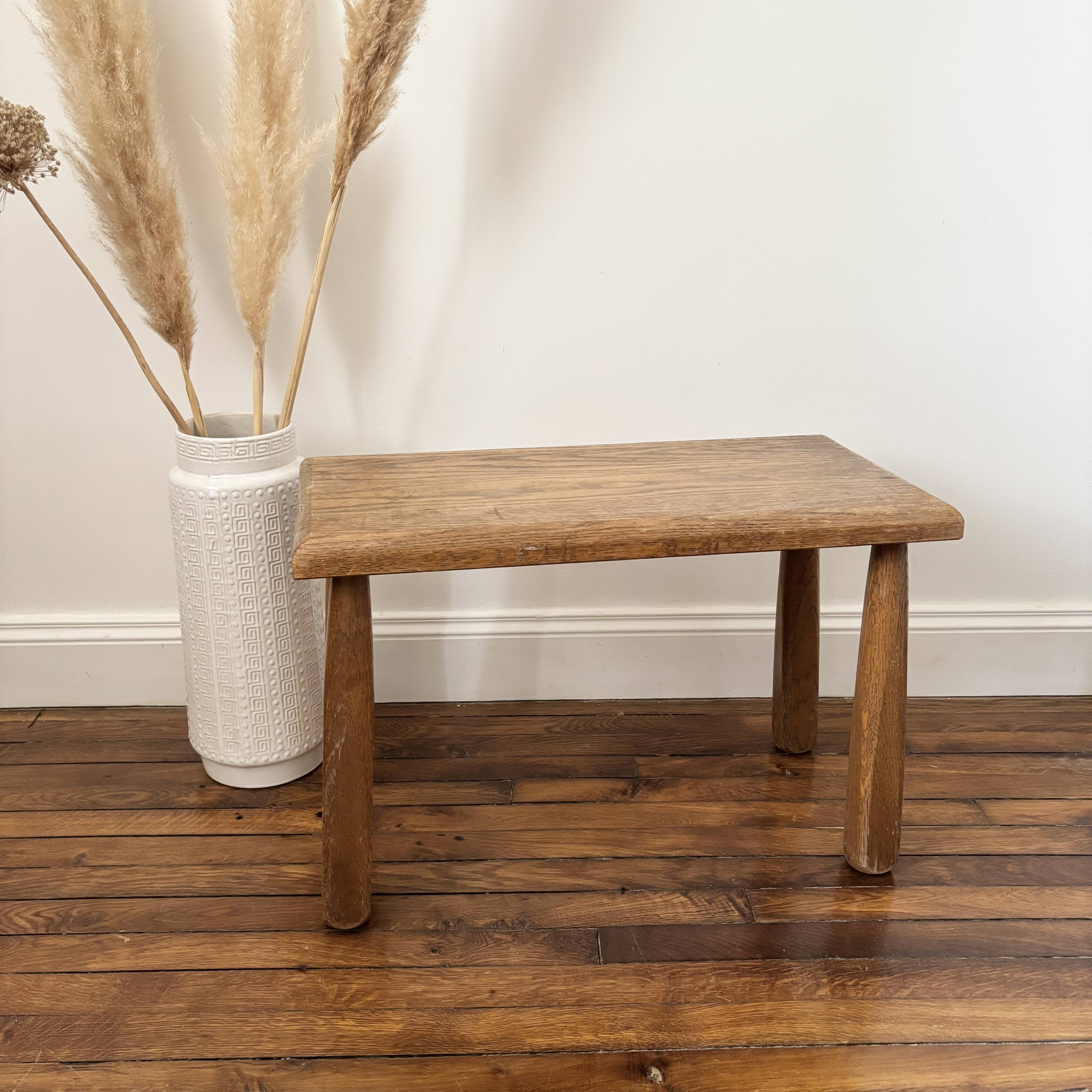 Vintage Minimalist Brutalist Stool