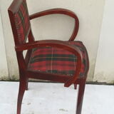 Bridge chair in Scottish check fabric