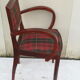 Bridge chair in Scottish check fabric