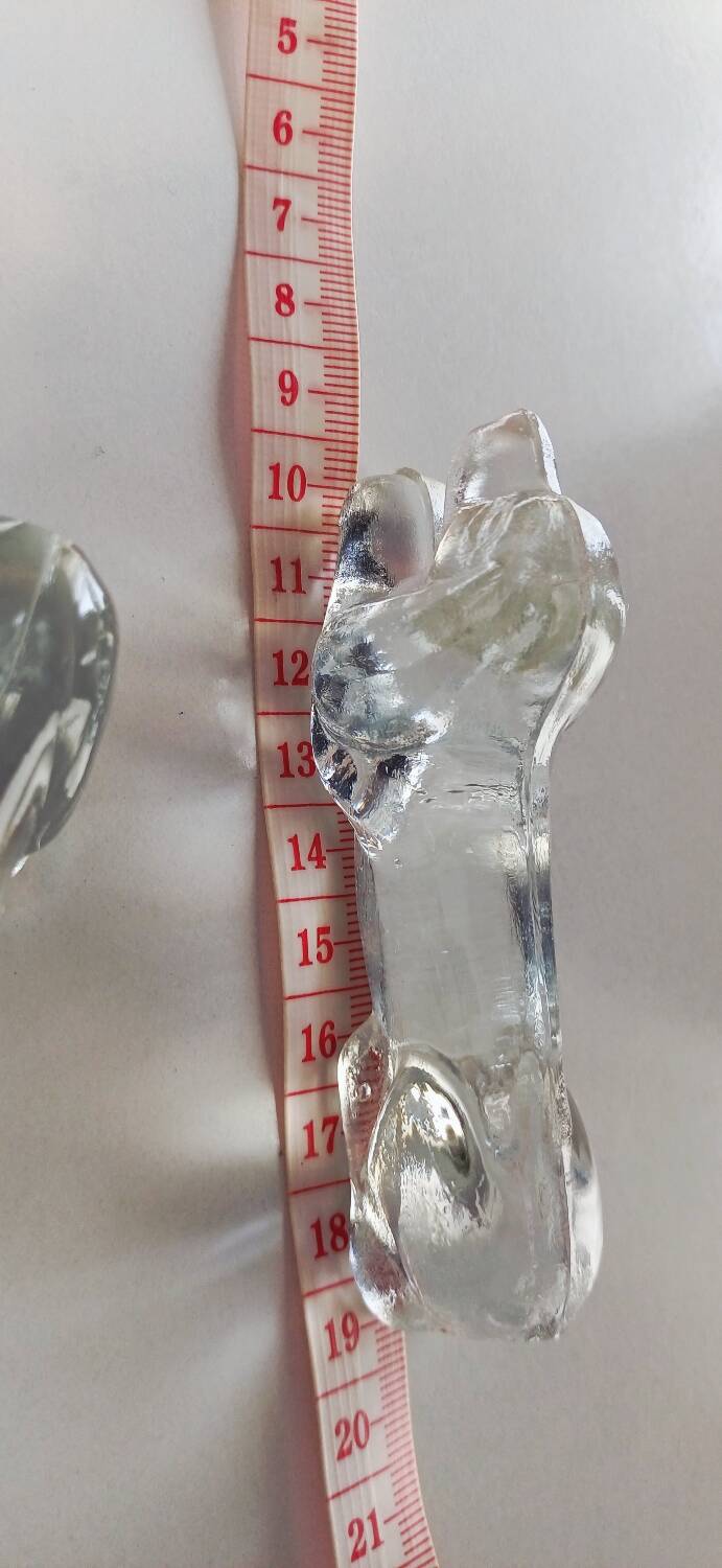 Antique glass knife rest