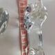Antique glass knife rest