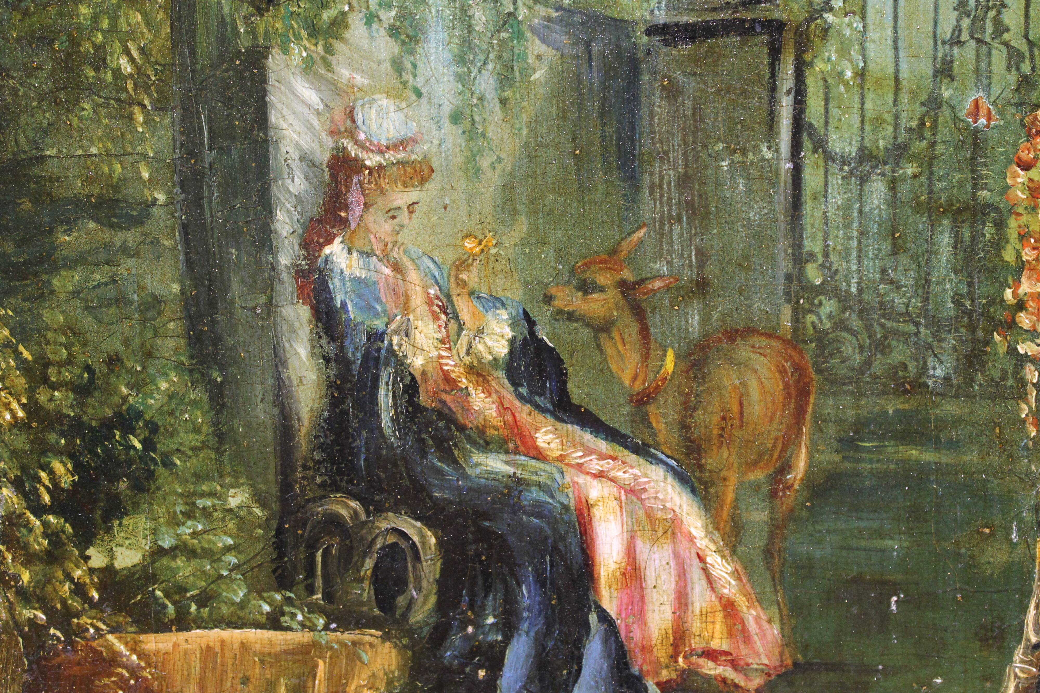2 panneaux peinture romantique