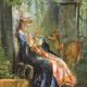 2 panneaux peinture romantique
