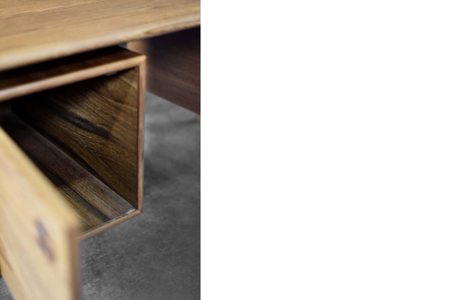 Vintage Mid-Century Danish Modern Brown Teak Desk by Arne Vodder