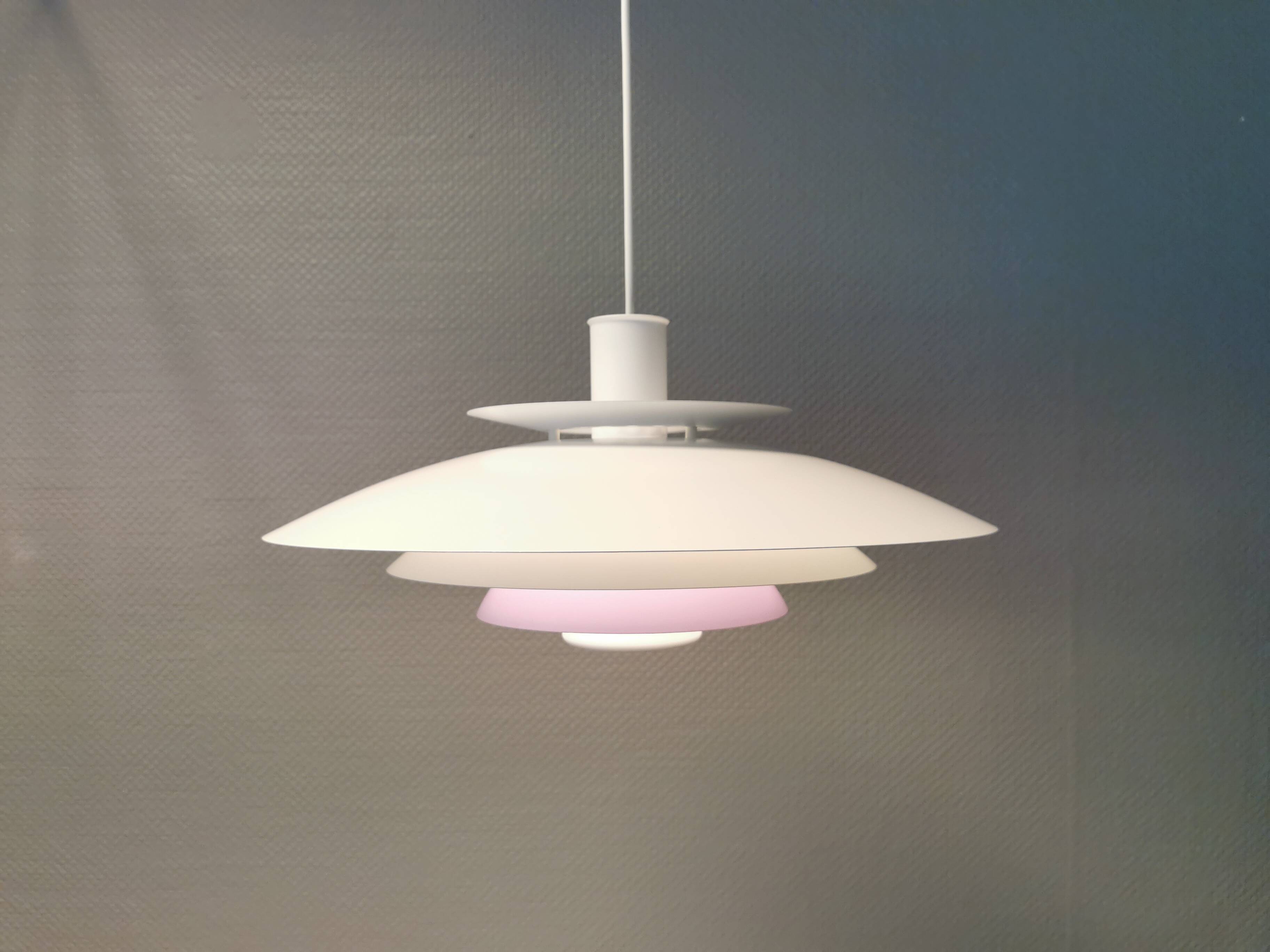 Large hanging lamp by Danish Form-Light 1980s. Multiple layers of shades.