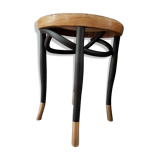 Authentic curved wooden thonet stool pattern flowers