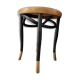 Tabouret Thonet en bois courbé  motif fleurs