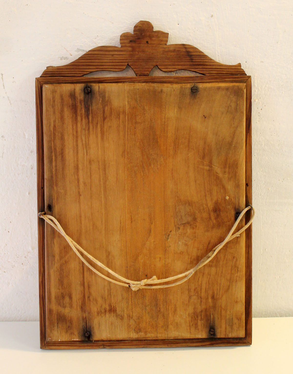 Small old wooden mirror  24x37cm