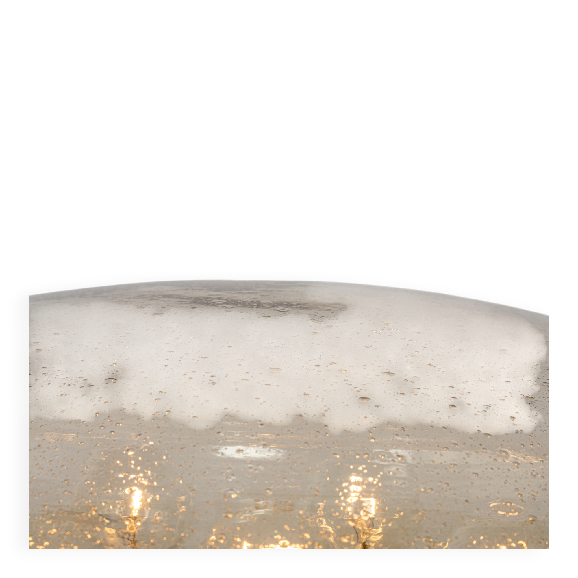 Large smoked glass ceiling light by Limburg, Germany, 1960s.