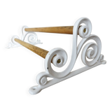 Ancien porte serviettes en fonte émaillée style art déco