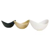 Mid-century modern ceramic set of 3 bowls by Gunnar Nylund, Rörstrand, Sweden.