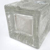 Brutalist moulded glass vase from the 1970s.