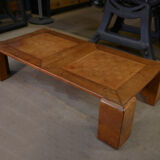 Leather coffee table 1970 " checkers "