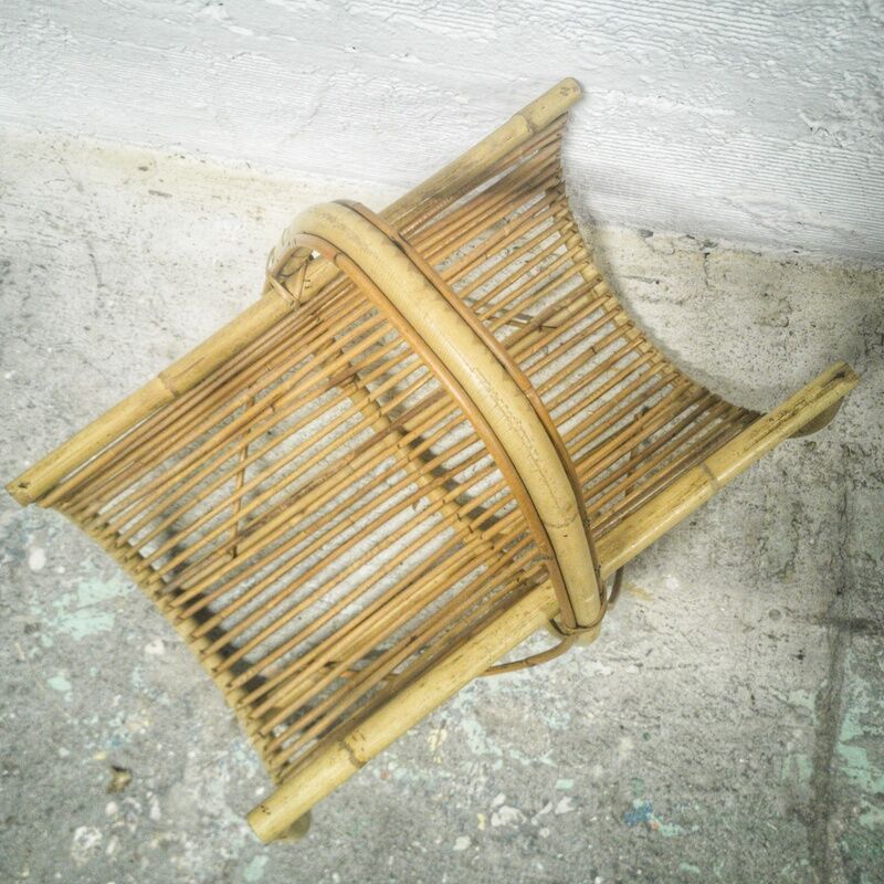 Rattan log basket