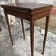 Old Game Table Folding Wood Green Carpet + Vintage Brass Hooves